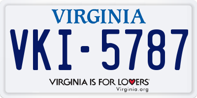 VA license plate VKI5787