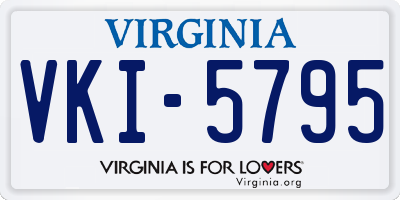 VA license plate VKI5795