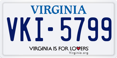 VA license plate VKI5799