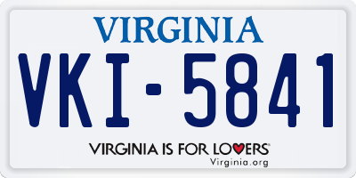 VA license plate VKI5841