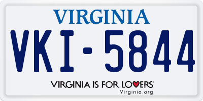 VA license plate VKI5844