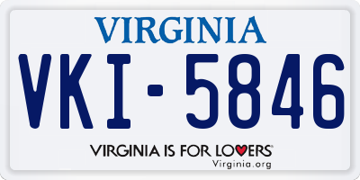 VA license plate VKI5846