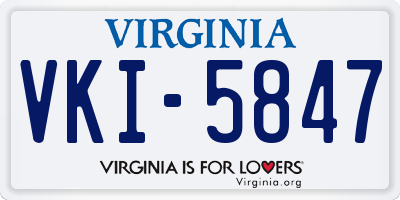 VA license plate VKI5847