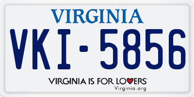 VA license plate VKI5856