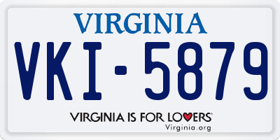 VA license plate VKI5879