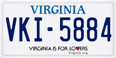 VA license plate VKI5884