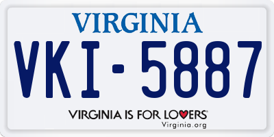 VA license plate VKI5887