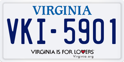 VA license plate VKI5901