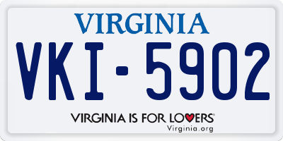 VA license plate VKI5902