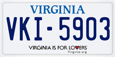 VA license plate VKI5903