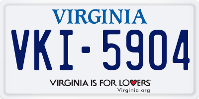 VA license plate VKI5904