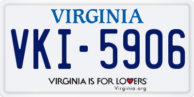 VA license plate VKI5906