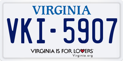 VA license plate VKI5907