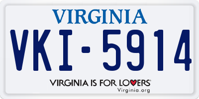 VA license plate VKI5914