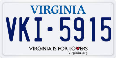 VA license plate VKI5915