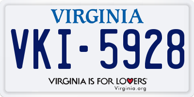 VA license plate VKI5928