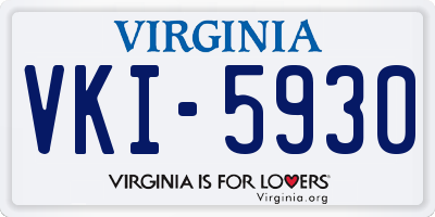 VA license plate VKI5930
