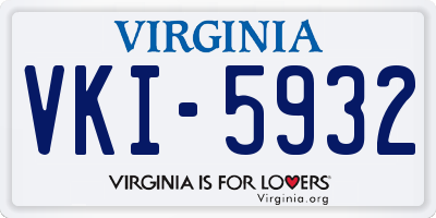 VA license plate VKI5932