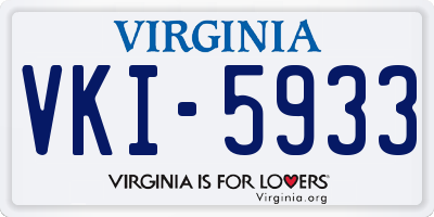 VA license plate VKI5933