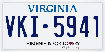 VA license plate VKI5941