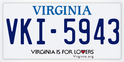 VA license plate VKI5943