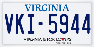 VA license plate VKI5944