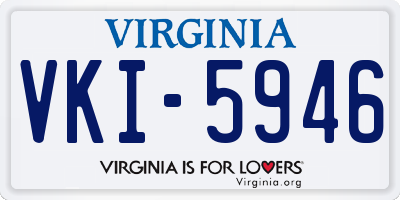 VA license plate VKI5946