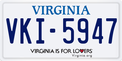 VA license plate VKI5947