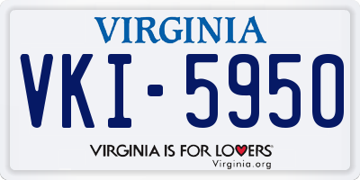 VA license plate VKI5950