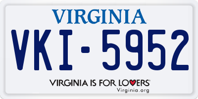 VA license plate VKI5952
