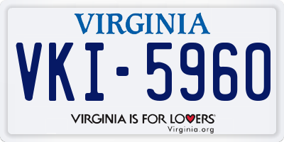 VA license plate VKI5960