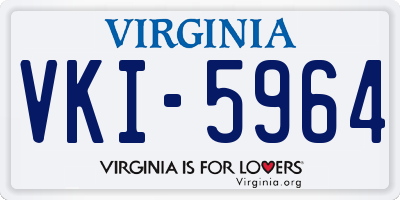 VA license plate VKI5964