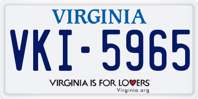 VA license plate VKI5965