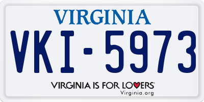 VA license plate VKI5973
