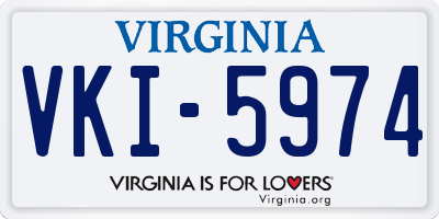 VA license plate VKI5974