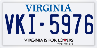 VA license plate VKI5976