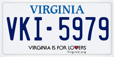 VA license plate VKI5979
