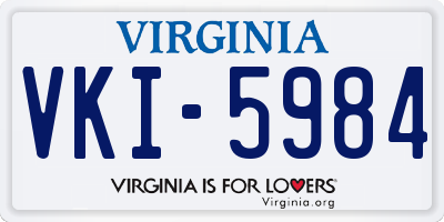 VA license plate VKI5984
