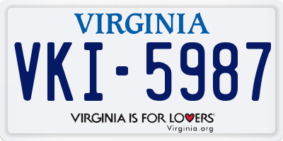 VA license plate VKI5987