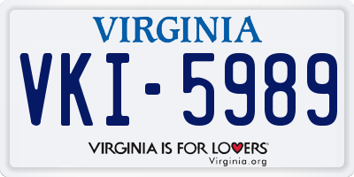VA license plate VKI5989