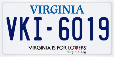 VA license plate VKI6019