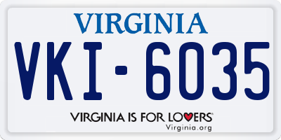 VA license plate VKI6035