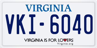 VA license plate VKI6040