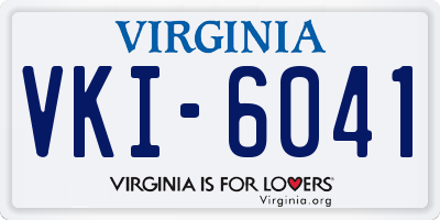 VA license plate VKI6041