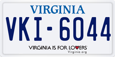 VA license plate VKI6044