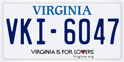 VA license plate VKI6047
