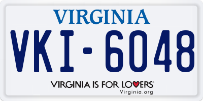 VA license plate VKI6048