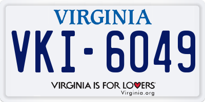 VA license plate VKI6049