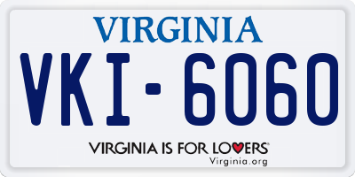 VA license plate VKI6060