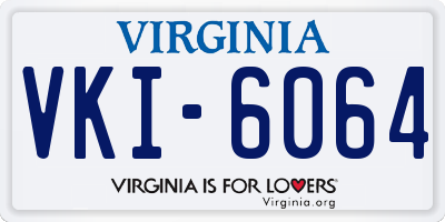 VA license plate VKI6064
